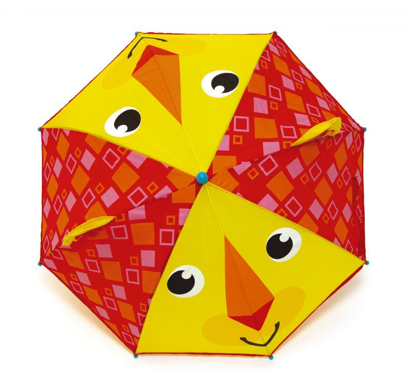 Paraguas de poliÉster de fisher-price en 3d, 8 paneles, diÁmetro 73cm, apertura manual