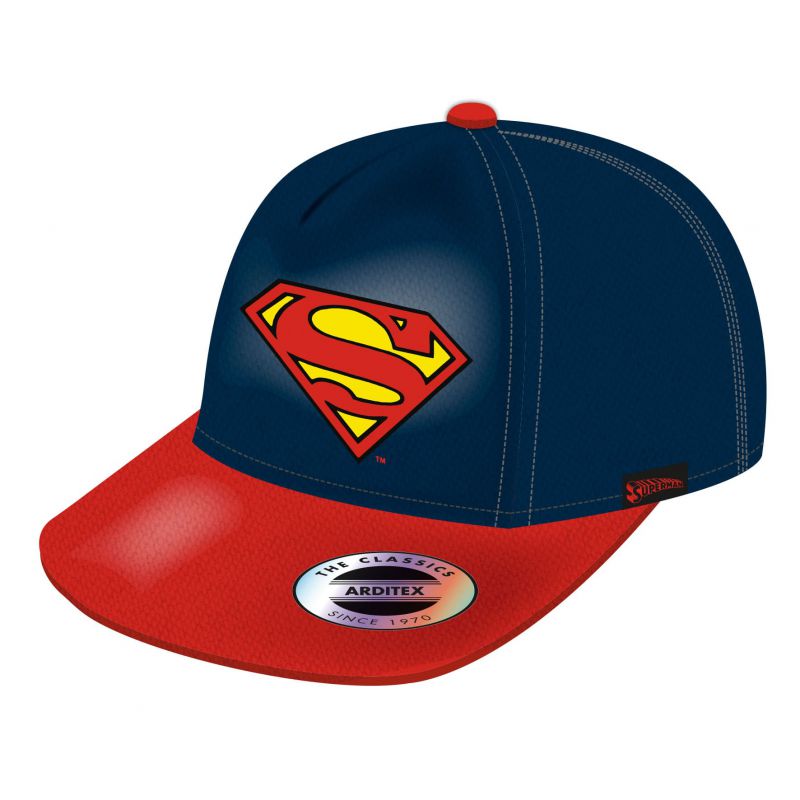 Gorra de loneta de algodÓn con bordados de superman