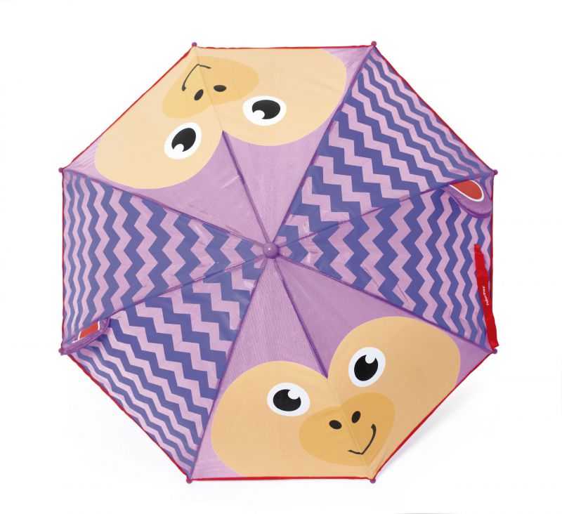 Paraguas de poliÉster de fisher-price en 3d, 8 paneles, diÁmetro 73cm, apertura manual