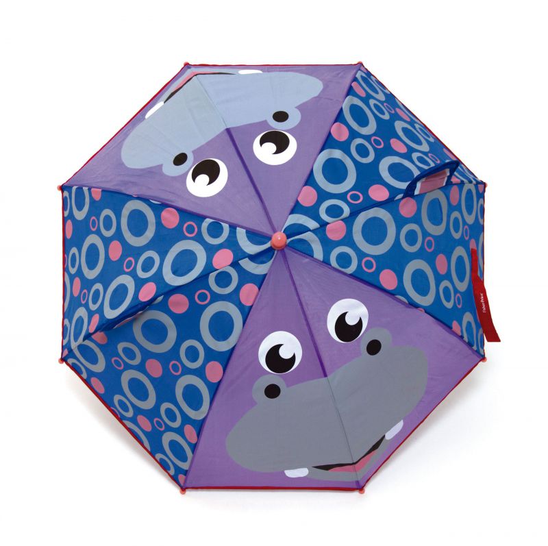 Paraguas de poliÉster de <span>fisher-price</span> en 3d, 8 paneles, diÁmetro 73cm, apertura manual