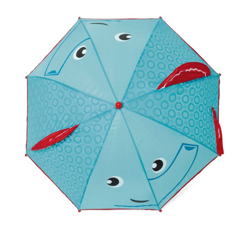 Paraguas de poliÉster de <span>fisher-price</span> en 3d, 8 paneles, diÁmetro 73cm, apertura manual