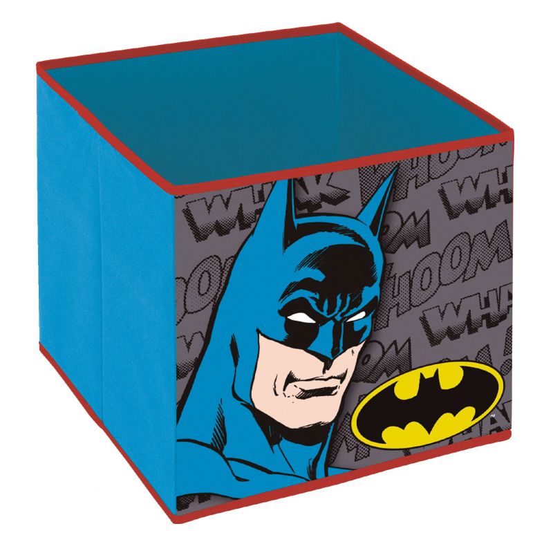 Contenedor - organizador textil con forma de cubo plegable de 31x31x31cm de batman