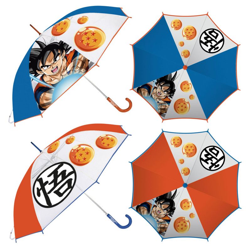 Paraguas de eva transparente de dragon ball, 8 paneles, diÁmetro 82cm, apertura manual